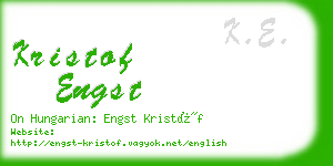 kristof engst business card